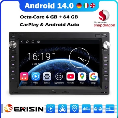 Qualcomm Android Autoradio Carplay VW Passat B5 Golf 4 T5 SEAT Ibiza Skoda Radio - Bild 1 von 4