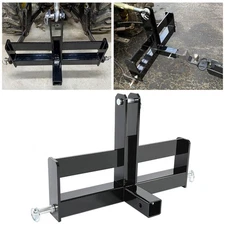 3 Point 2" Receiver Hitch Drawbar W/Suitcase Weight Bracket For CAT 1 Tractors
