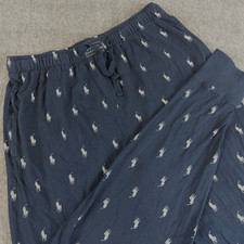 Polo Ralph Lauren All Over Pony Knit Sleep Jogger Pants Men's Sz Medium Blue