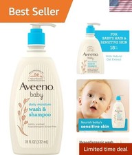 Daily Moisture Gentle Body Wash Shampoo with Oat Extract, 2-in-1 Baby Bath ...