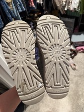 UGG Classic Short II Gray Suede Bootie Slippers Sheepskin Lined Slip On 7