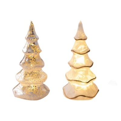 Künstlicher Weihnachtsbaum aus beleuchtetem Glas Tischplatte für Regal Fenster Schlafzimmer