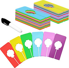 30 PCS Closet Rack Dividers, 6 Colors Rectangular Clothing Hanger Dividers with