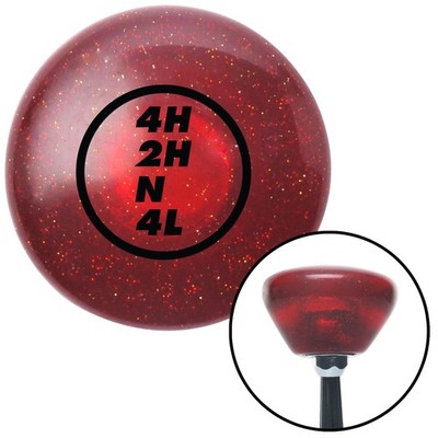 Black Dana Transfer Case Red Retro Metal Flake Shift Knob w/ M16x1.5 Insert