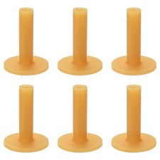 Rubber Golf Practice Tee, Driving Tee 2.8 Inch  6 Pack  Rubber  Yellow