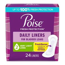 Poise Incontinent Pad 8.5" L Long Length 65 24 Ct