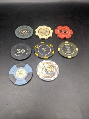FALLOUT New Vegas Collector's Edition Lucky 8 Poker Chips Set Rare Promo