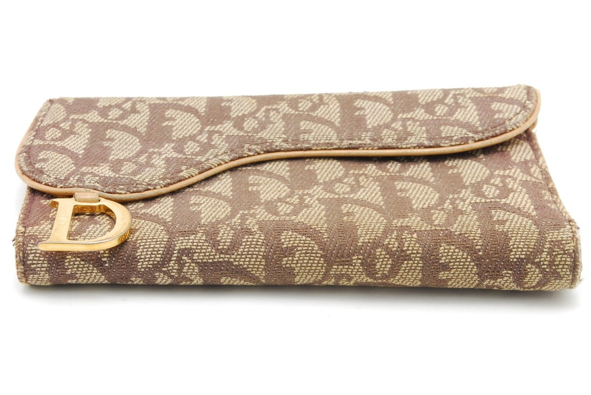 小物 Dior Saddle Trotter Canvas Wallet Dior Saddle Trotter Wallet Purse Canvas beige | eBay