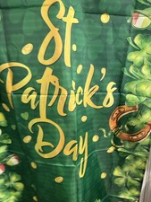 St. Patrick's Day Door Cover Flag 72"x36" Green Holiday Decoration Brand New