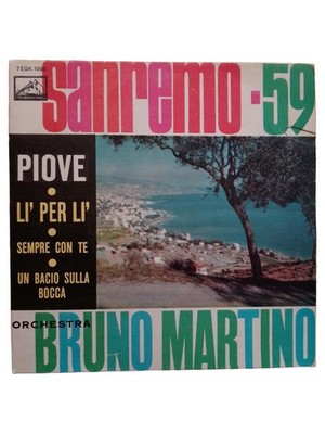 Bruno Martino Piove Vinyl EP 7'' Sanremo 59 HMV Pop Italien 1959