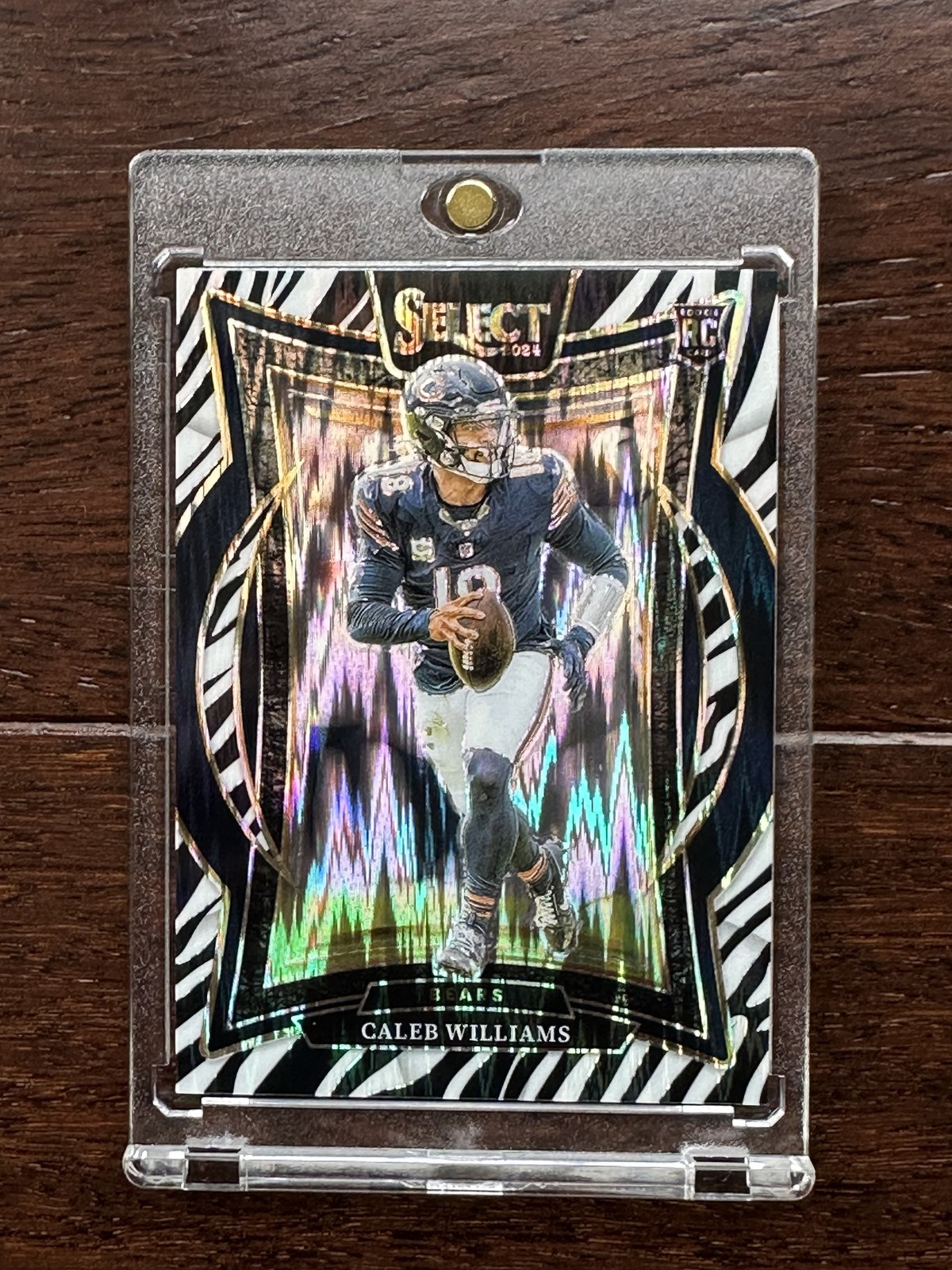 2024 PANINI SELECT #25 CALEB WILLIAMS ZEBRA PRIZM SHOCK RC