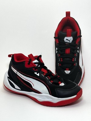 PUMA MEN PLAYMAKER BLACK WHITE RED,' 392330-01-SIZE 7.5US 40EUR 6.5UK 25.5CM