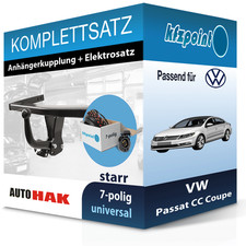 Für VW Passat CC Coupe 08-12 AUTO HAK Anhängerkupplung starr + 7polig E-Satz neu