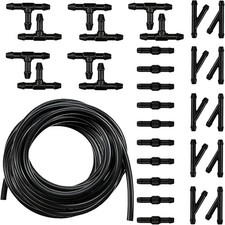 30 PCS Car Windshield Washer Hose Kit, 4M/13Ft Universal Washer Fluid Hose, T-ty