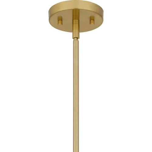 Aged Brass Six Light Chandelier from the Solei Collection - Picture 6 of 6