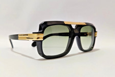 Cazal Sunglasses MOD 663 Black Gold Frame Green Gradient Lens Unisex Frames New
