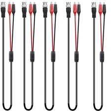 BNC Double Alligator Clip Test Cable Probe Lead, 92Cm/36.2In (5Pcs)