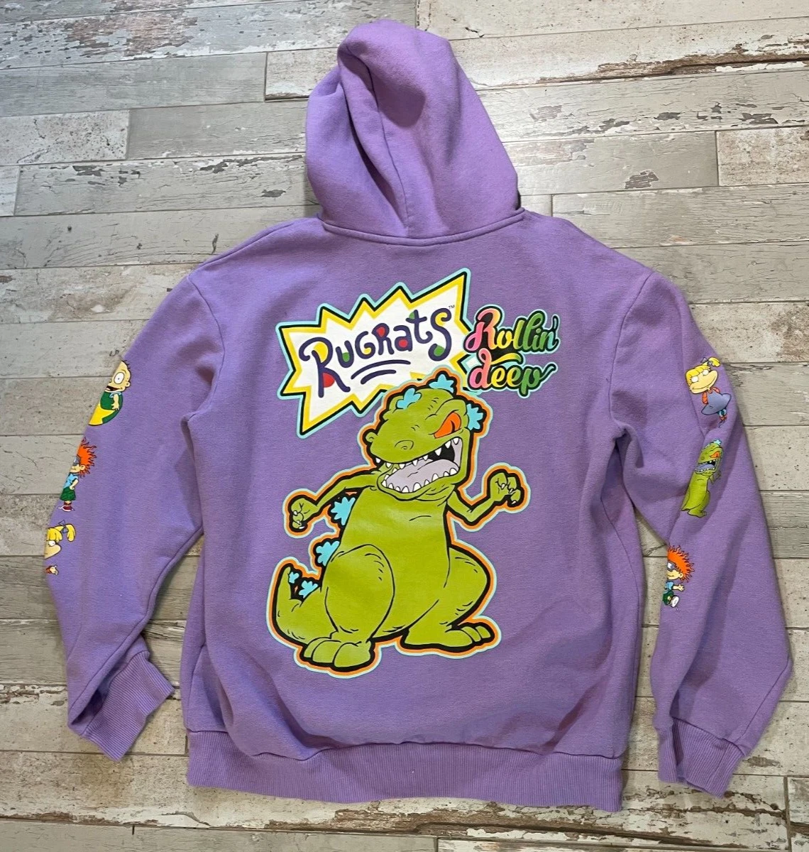 Men's Reptar Rugrats Hoodie Rollin' Deep Size MED Nickelodeon Sweatshirt |  eBay
