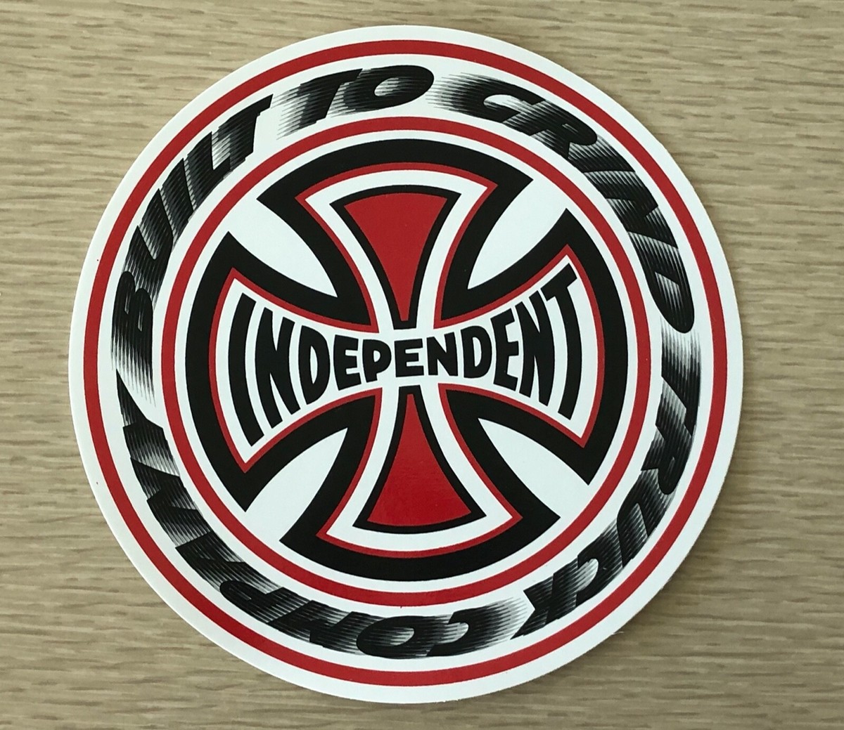 Independent Trucks Old Logo Round Sticker Skateboard BUILT