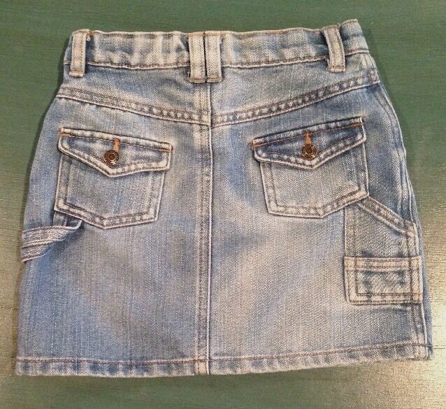 OLD NAVY BRAND Jean Skirt Youth Girls Sz Blue Distressed Denim