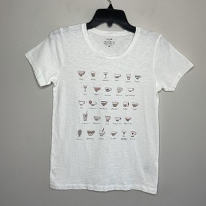 J Crew Ivory Collector Tee NWT Coffee 