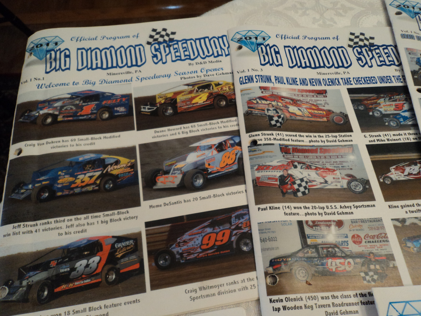 lot 20 Big Diamond Speedway race programs Minersville, Pa 2011, 2012 eBay