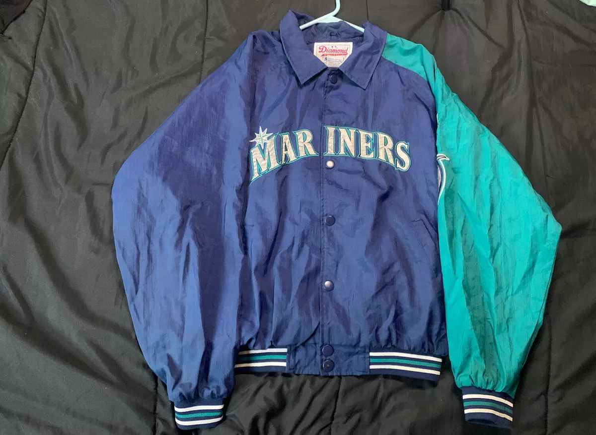 Seattle Mariners Vintage Starter Jacket — Large 90s Diamond Collection vtg