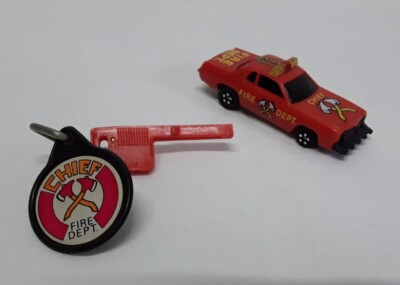Kidco Burnin Chief Fire Dept Schlüssel Auto Vintage 1980 Modellauto Dodge 
