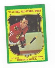 1973-74 TOPPS DENNIS HULL #60 CHICAGO BLACK HAWKS