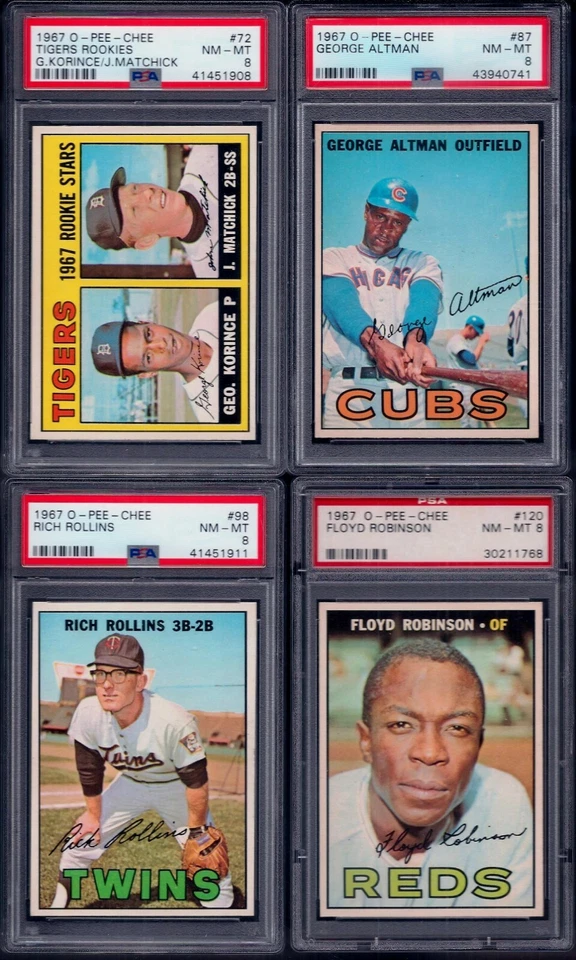 PSA 8 1967 OPC O-pee-chee by Topps #164 Dwight Siebler Minnesota Twins LOW POP 6 - Image 3 of 4