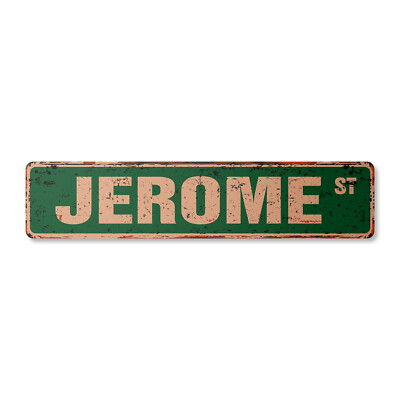 JEROME Vintage Street Sign Childrens Name Room Metal Sign