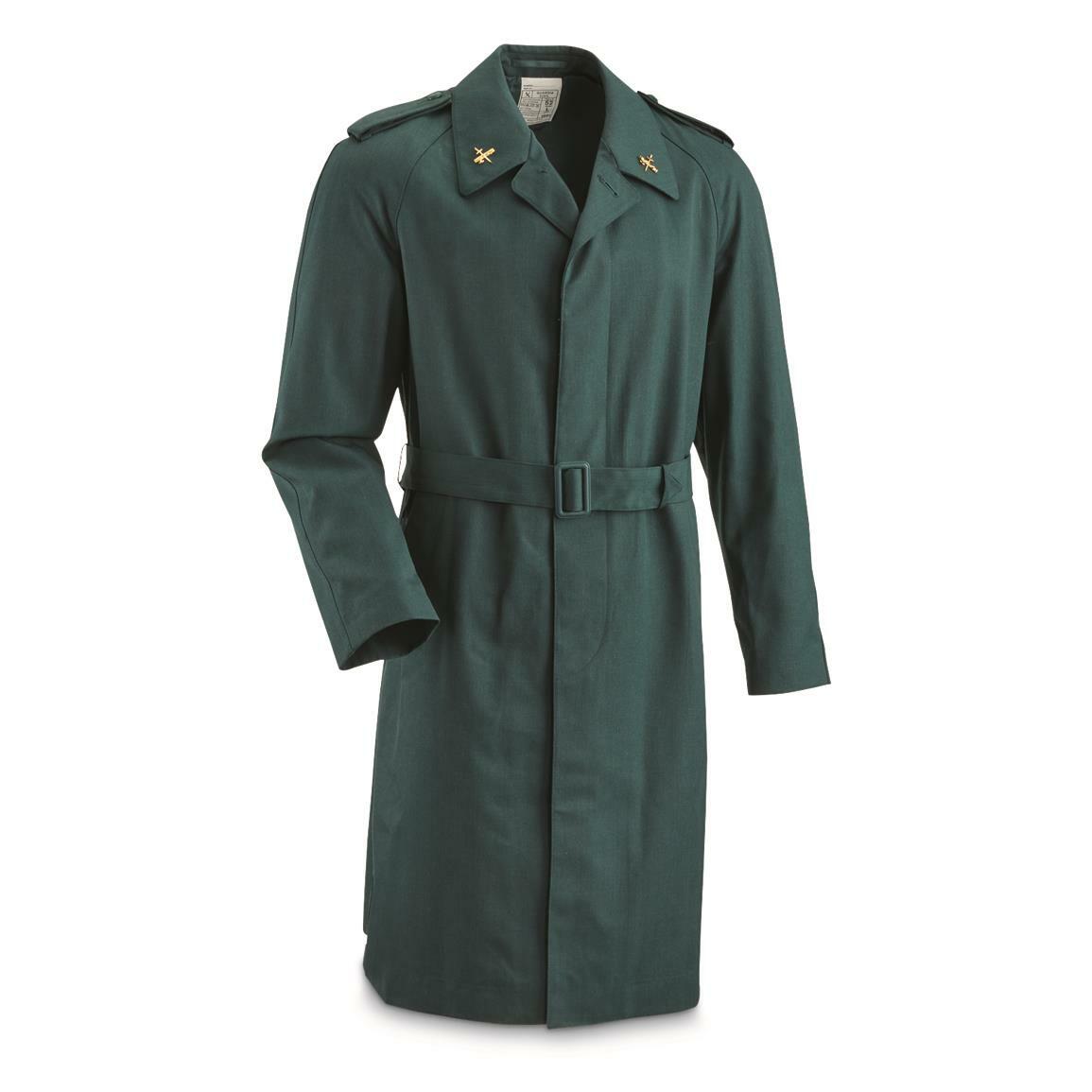 Gabardina militar española con bolsa, EE. UU. Talla L-XXL, Grado 1, Nuevo de Lote Antiguo, Envío Gratis