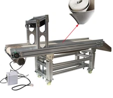 INTBUYING® Conveyor Machine 59"*11.8" Conveyors w/Heat Resistant Canvas Belt NEW