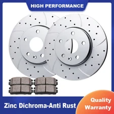 321mm Front Slotted Brake Rotors Brake Pads Kits for Chevy Equinox Impala MALIBU
