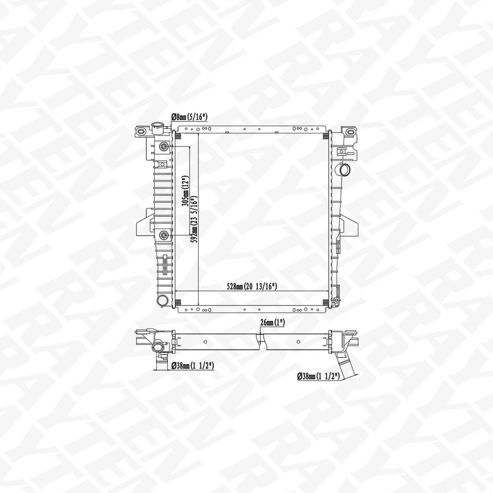 DPI-2308 AT Radiator For 2000-2001 Ford Explorer Mercury Mountaineer 5.0L V8 Foto 2 de 4