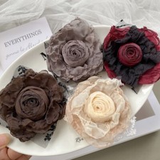 5x Semi-finished Flower DIY Hair Accessories Multi-layer Mesh Fabric flower Cute