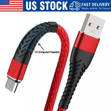 Heavy Duty Micro USB Fast Charger Data Cable Cord For Samsung LOT Android HTC LG