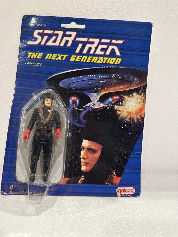 Star Trek Galoob 1988 Q Judge batas próxima generación sin usar, en caja de colección 3,75 4 pulgadas Foto 2 de 4
