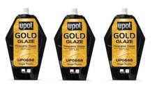 U-pol Up0688 Gold Glaze 440ml Bag Flowable Glaze Finishing Putty Upol 3 Pack