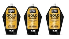 U-POL UP0688 Gold Glaze 440ml Bag Flowable Glaze Finishing Putty UPOL (3 Pack)
