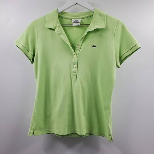 Lacoste Neon Green Polo Shirt Logo 