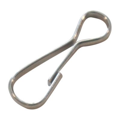 25 Small Metal J Hook Spring Clips for DIY Lanyards & Keychains - 1 1/4 Inch
