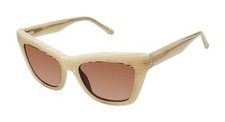 L.A.M.B. - LA541 BON 56/18 - STRIPED BONE - NEW Authentic WOMEN SUNGLASSES