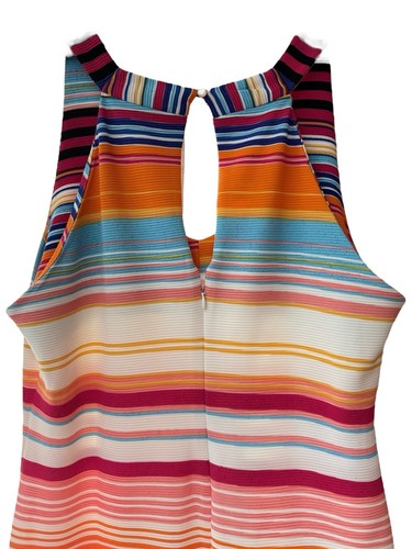 WORTHINGTON Women’s Midi Sleeveless Colorful Striped Women’s Summer Dress 12 NWT - Picture 4 of 6