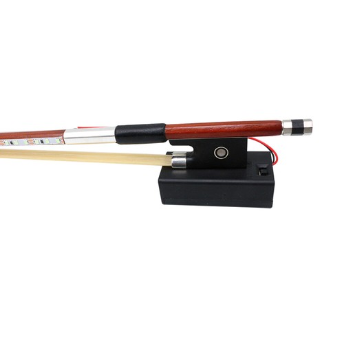 Blue LED Light Violin Bow 4/4 Brazilwood Violin Bow Ebony Frog Balance - Picture 9 of 12