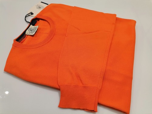 MAGLIONE GIROCOLLO UOMO MQJ 3010 ARANCIO COTONE NUOVI ARRIVI PRIMAVERA ESTATE - Foto 2 di 4