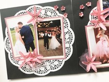 Dusty Rose Wedding Scrapbook Pages, Blush Wedding Pages, Premade Wedding Layouts