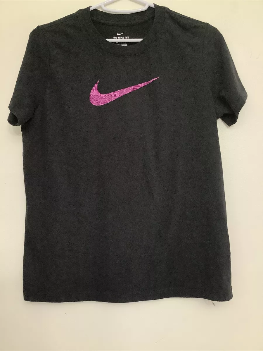 Fjord Norm belofte Nike T-Shirt Youth XL Extra Large Black Swoosh Pink Logo Kids Training  Dri-Fit | eBay