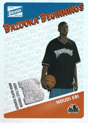 Topps 2003-04 Bazooka Audi EBI #BBE-NE 8/25 FOIL RELIC CARD