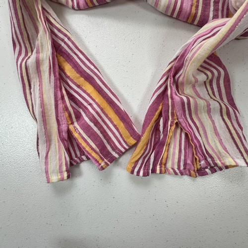 LOT of 2 Girls Swim Cover Up Shirt Size 8 White stripes - Picture 6 of 14